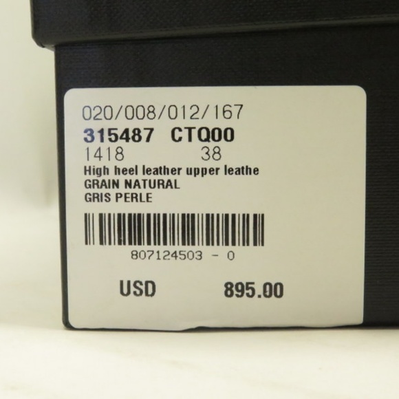 Saint Laurent Tribute 105 Sandal Pearl Gray - Picture 8 of 8